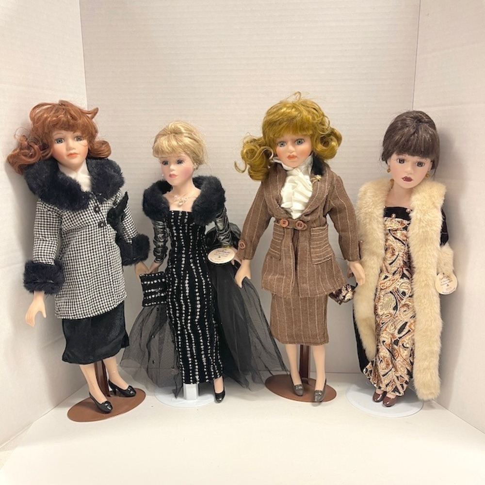 4‎ 16" Vintage Dolls Camilla Gardens Brass Key Knightsbridge Swarovski Crystals